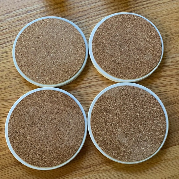 Corelle (Abundance) coasters in wood holder w/Gemco matching glass sugar bowl - Picture 10 of 16